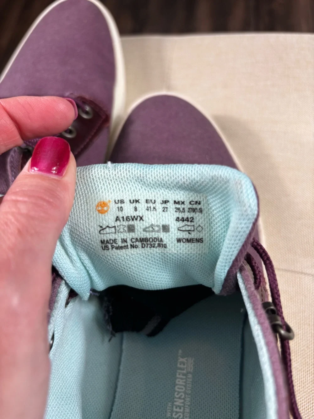 Timberland SensorFlex Women’s Size 10 Purple Chukka Sneakers A16MX